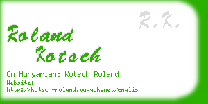 roland kotsch business card